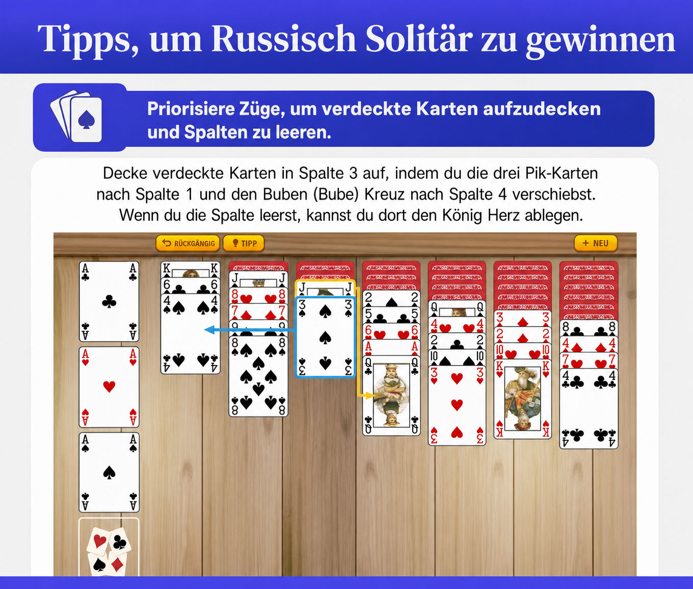 tips for winning russian solitaire