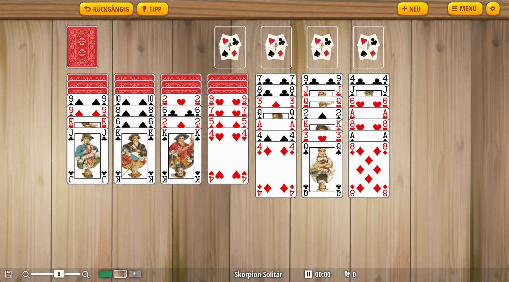 scorpion solitaire layout
