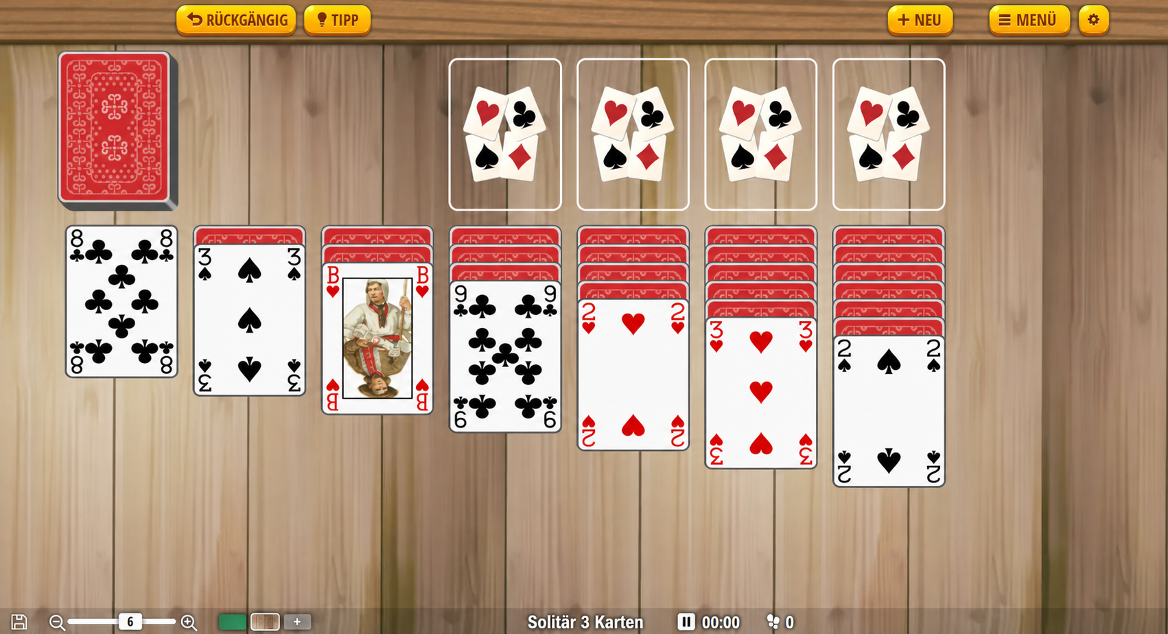 solitaire turn 3 tableau layout
