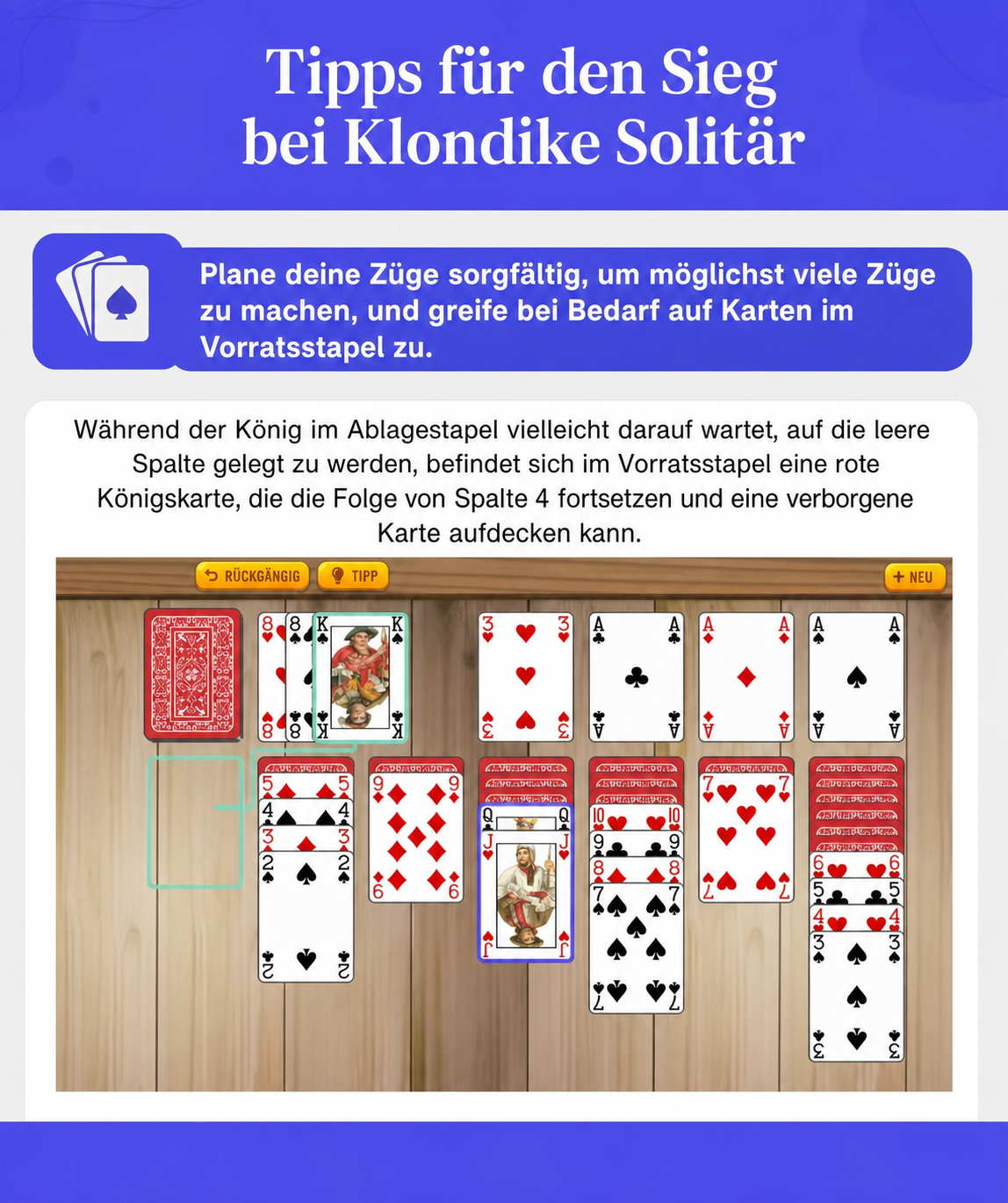 tips for winning klondike solitaire variations