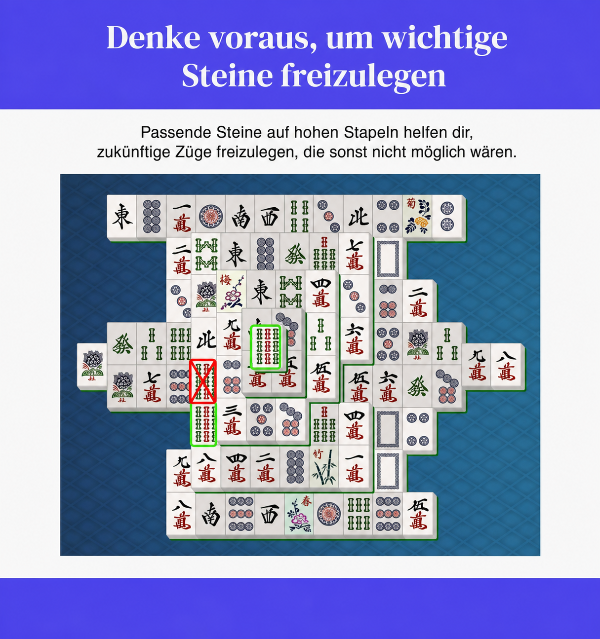 Vorausdenken, um wichtige Spielsteine freizulegen