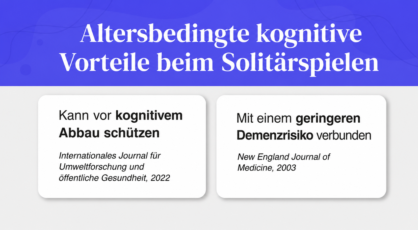 Kognitive Vorteile von Solitär